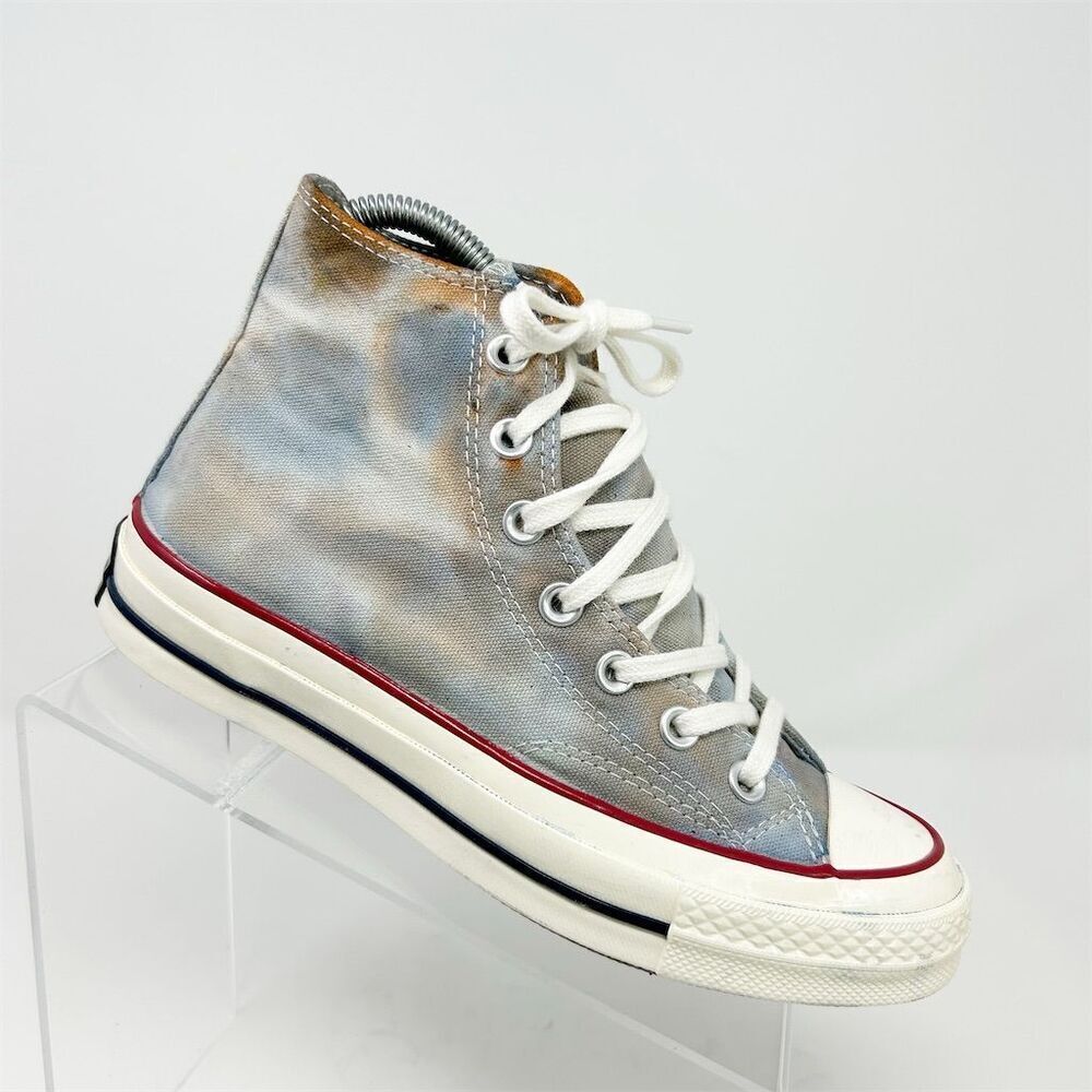 Converse Chuck 70 High Top Sneakers Blue Yellow Crinkled Tie Dye Design Size 7